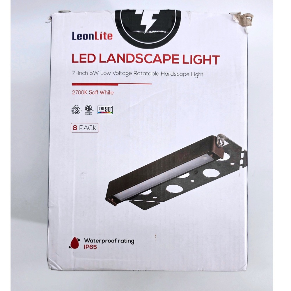 LeonLite 8 Pack LED Landscape Light 5CCT Low Voltage Hardscape Step Light ORB
